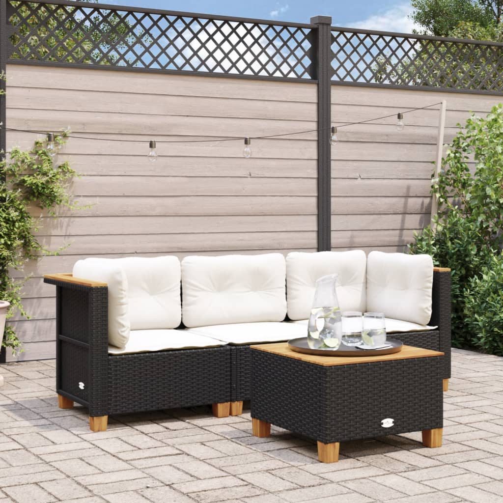 Set Lounge Modulabile in Polyrattan – Eleganza Contemporanea per Ambienti Outdoor Esclusivi