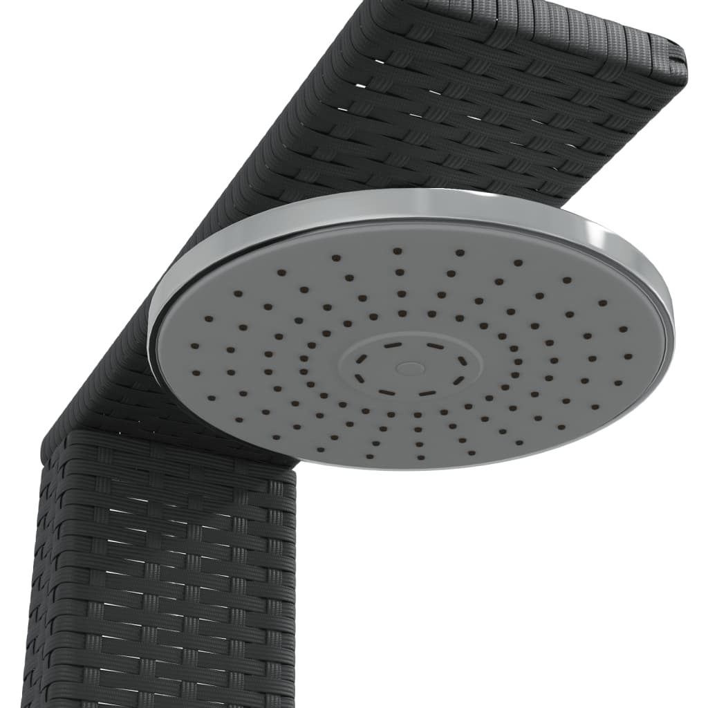 Garden Shower 50x Poly Rattan and Acacia Wood