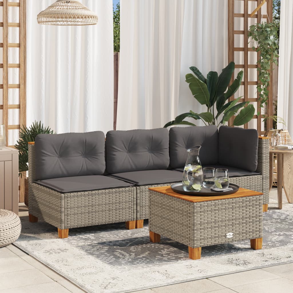 Set Lounge Modulabile in Polyrattan – Eleganza Contemporanea per Ambienti Outdoor Esclusivi