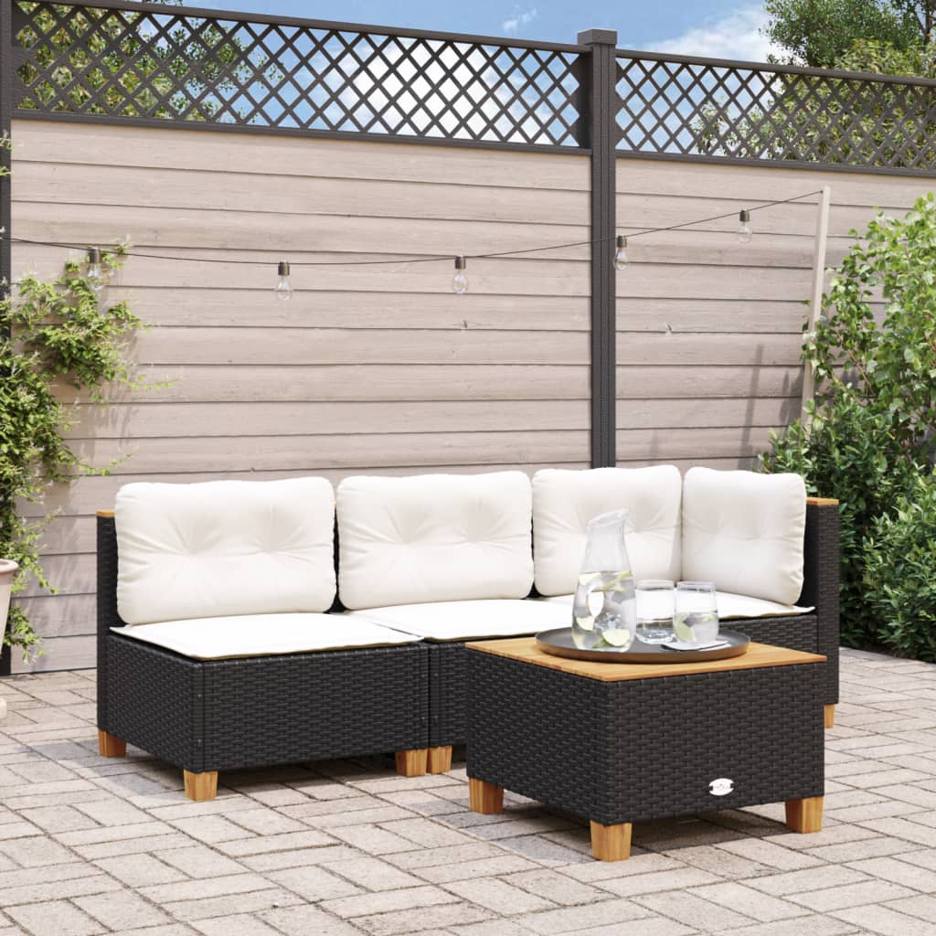 Set Lounge Modulabile in Polyrattan – Eleganza Contemporanea per Ambienti Outdoor Esclusivi