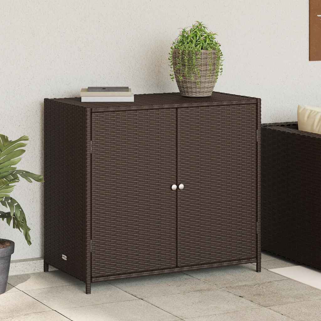 Outdoor Garden Storage Cabinet – Waterproof Rattan Design”