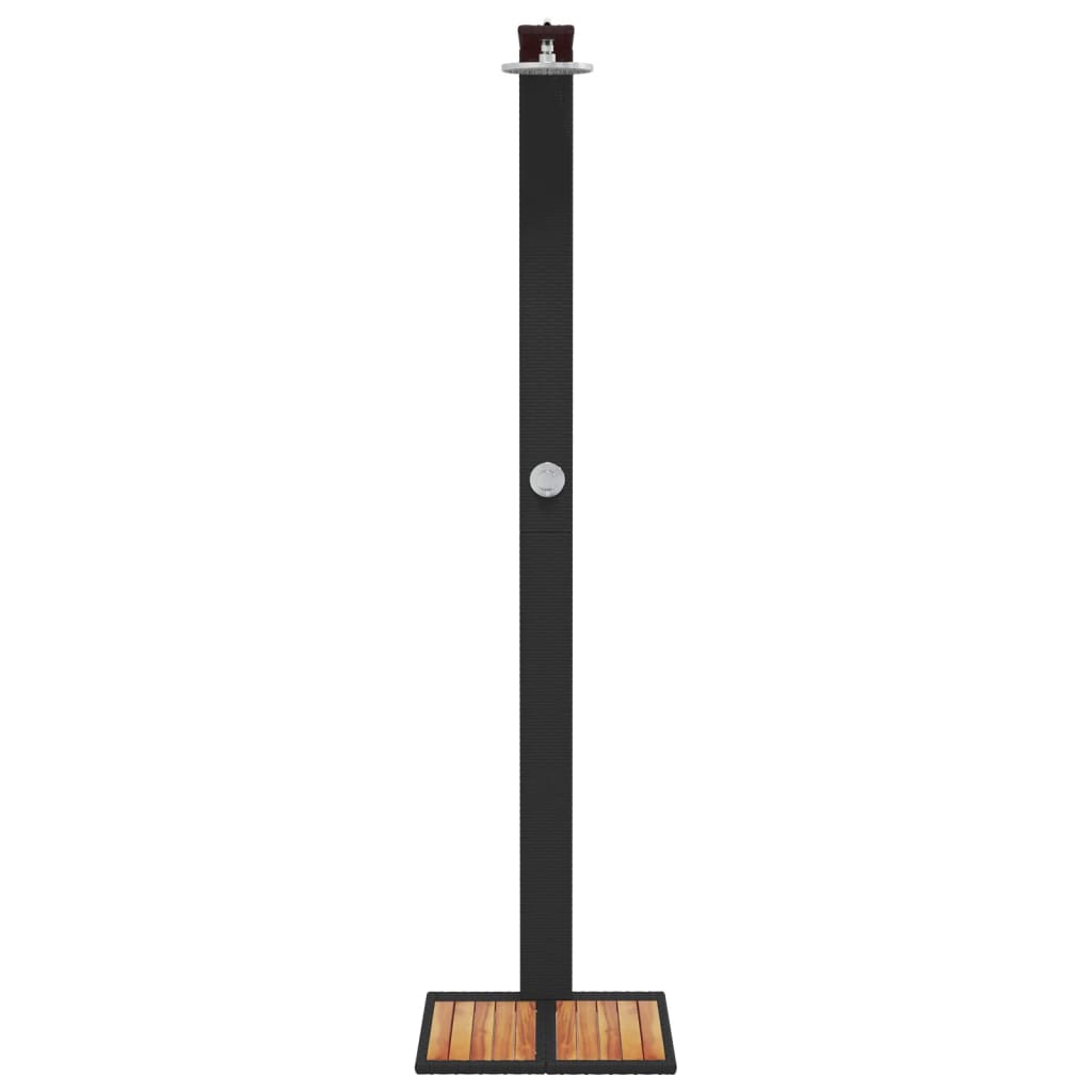 Garden Shower 50x Poly Rattan and Acacia Wood