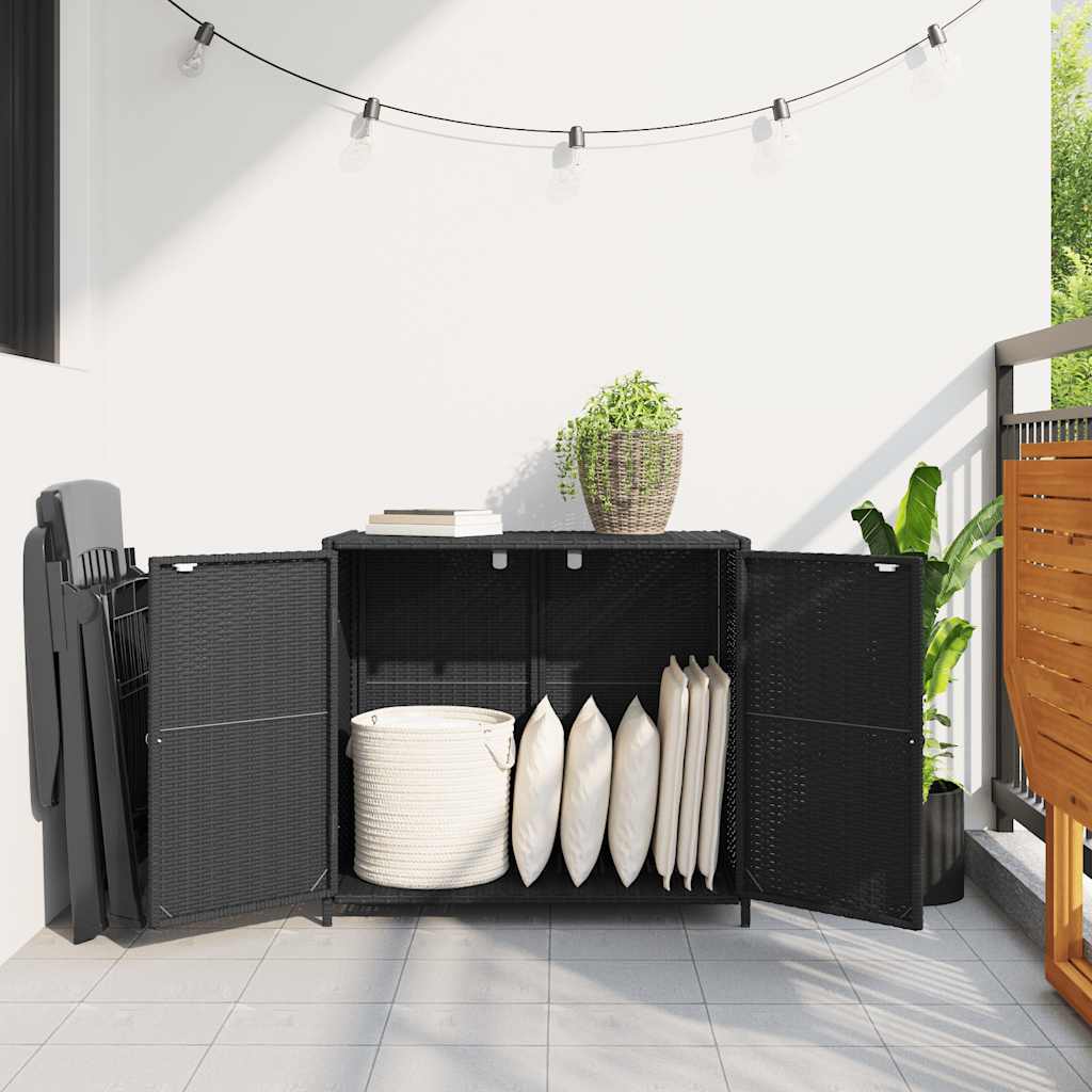 Outdoor Garden Storage Cabinet – Waterproof Rattan Design”