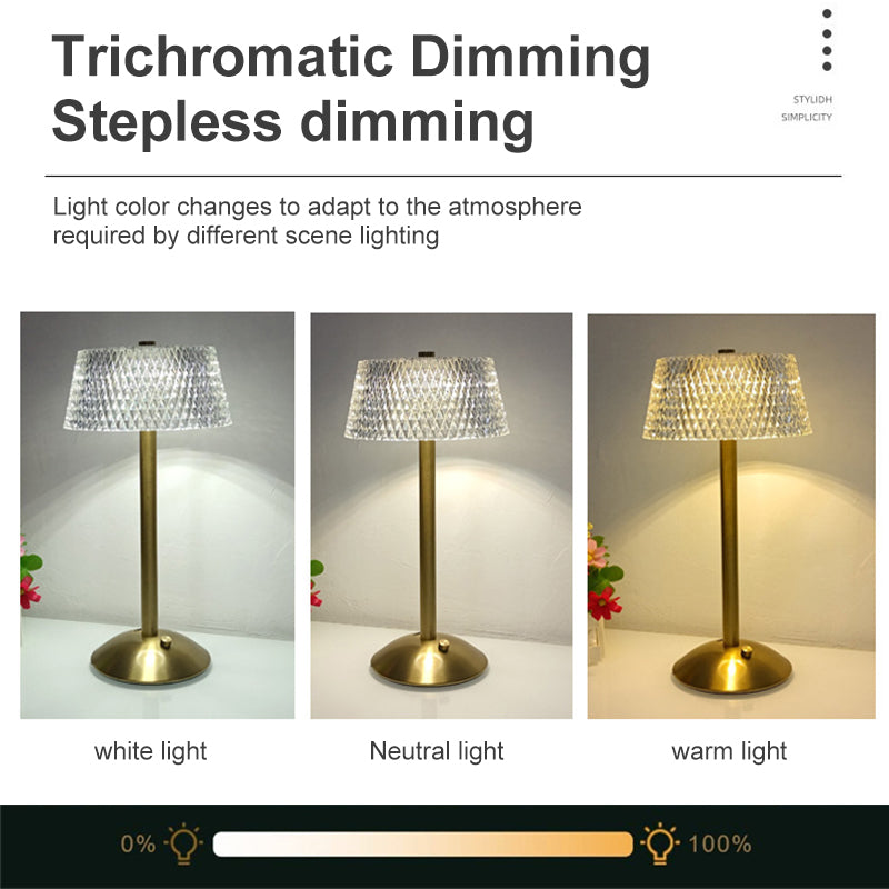 LumiGlow™ – Lampada LED Cristallo Elegante Ricaricabile USB