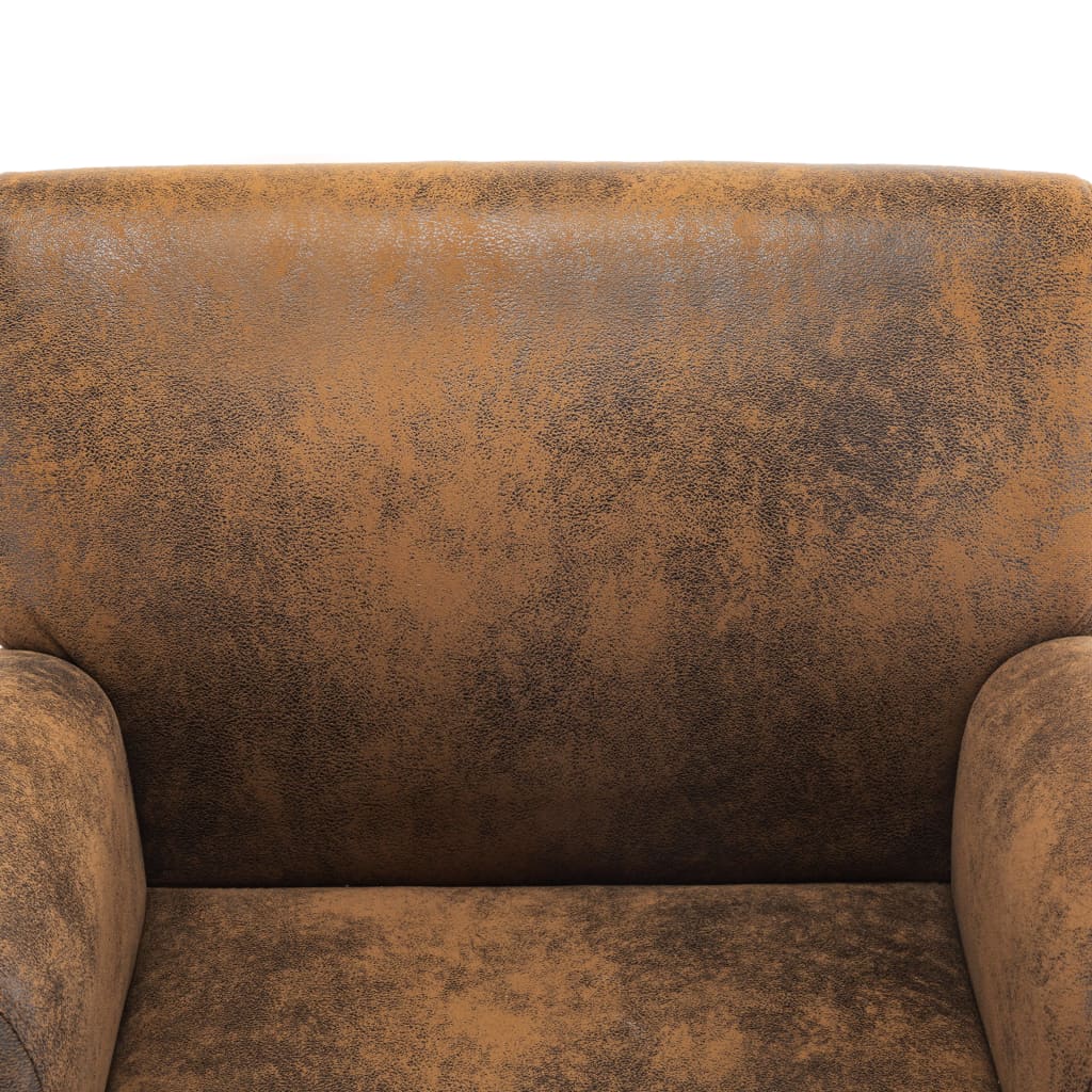 Sofa Armchair Brown 70x69x72 cm Faux Suede