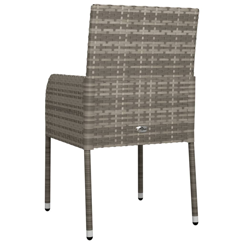 Garden Chairs with Cushions, 2 Pieces, Poly Rattan