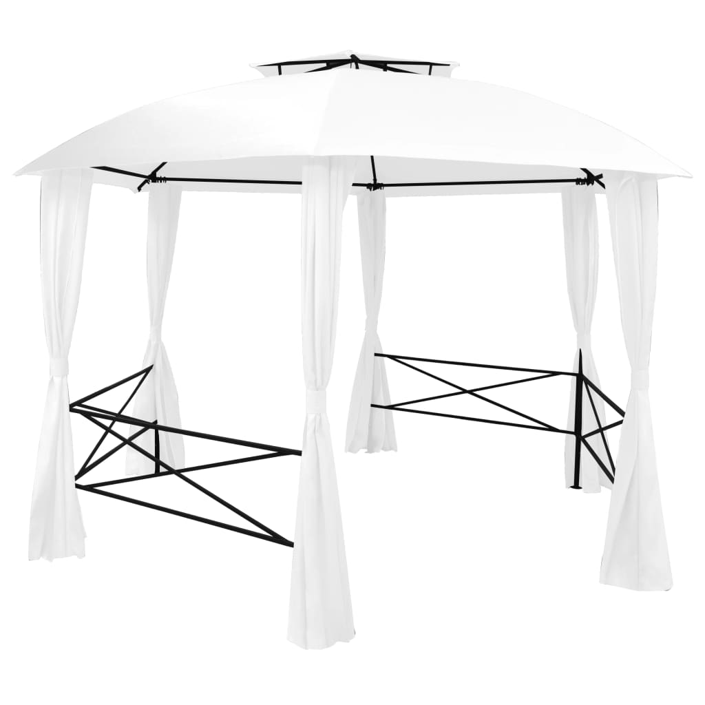 garden tent with curtains 360x 180 g/m²