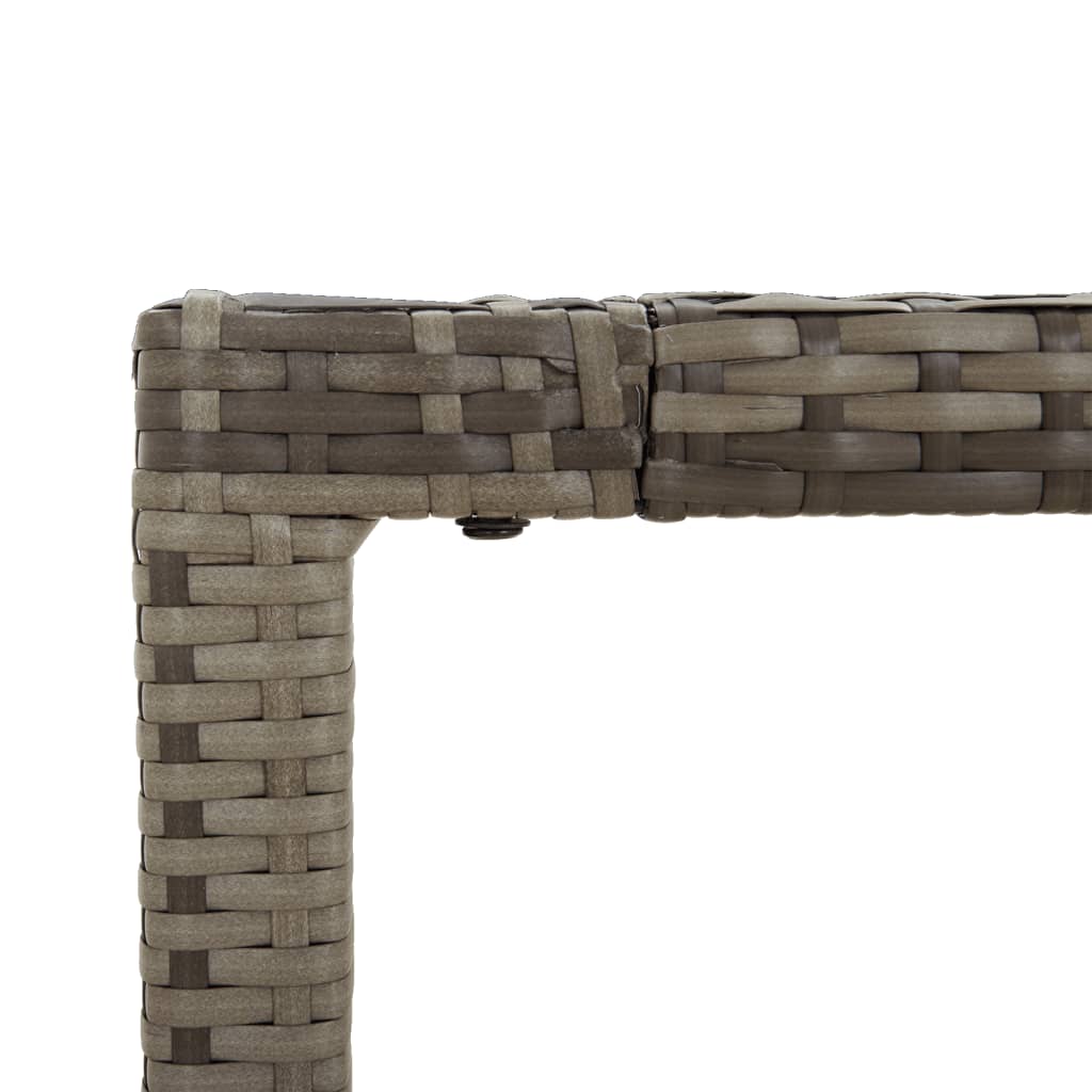garden table with glass top 150x poly rattan