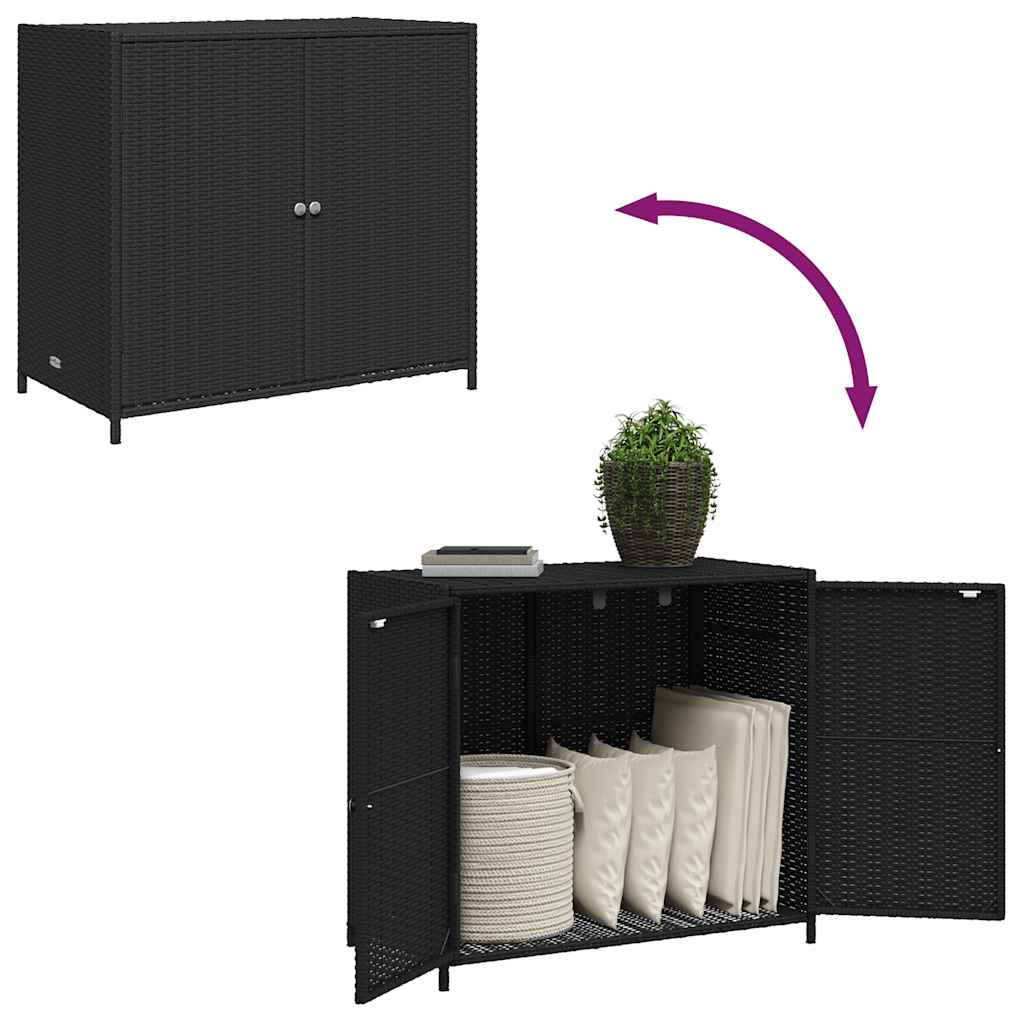 Outdoor Garden Storage Cabinet – Waterproof Rattan Design”