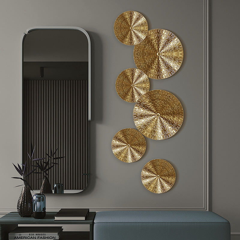 Modern Home Creative Straight Wave Irregular Round Design Sunglasses Wall Pendant