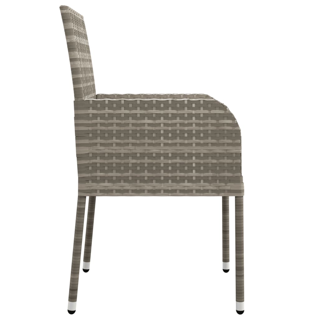 Garden Chairs with Cushions, 2 Pieces, Poly Rattan