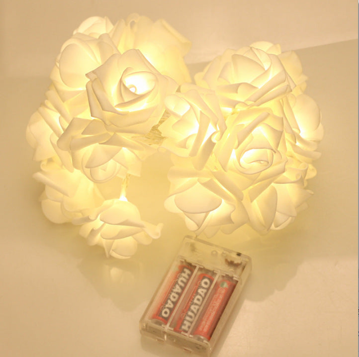 Illuminating White Rose LED String Lights For Decorative Arrangements