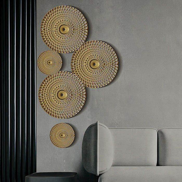 Modern Home Creative Straight Wave Irregular Round Design Sunglasses Wall Pendant