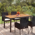 garden table with glass top 150x poly rattan