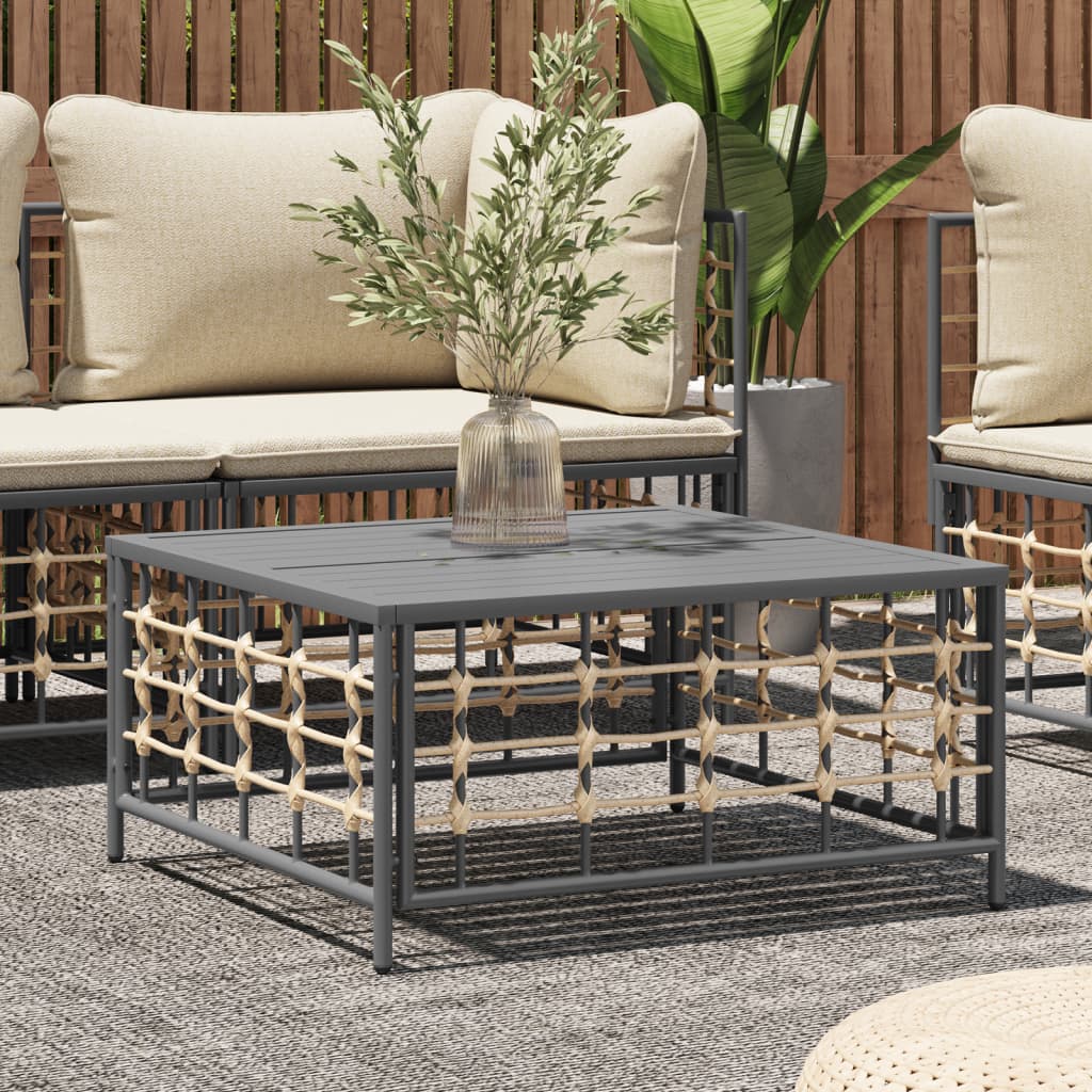 Tavolino da Giardino in Polyrattan con Struttura Elegante – Design Raffinato per Outdoor Moderni
