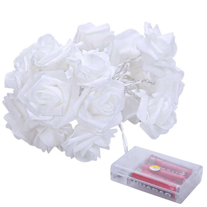 Illuminating White Rose LED String Lights For Decorative Arrangements