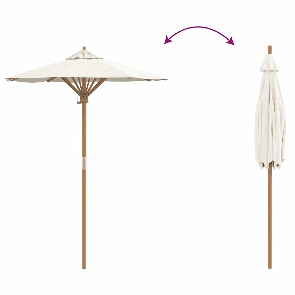 Elegant Wooden Garden Parasol – Refined Sun Protection for Designer Outdoor Spaces