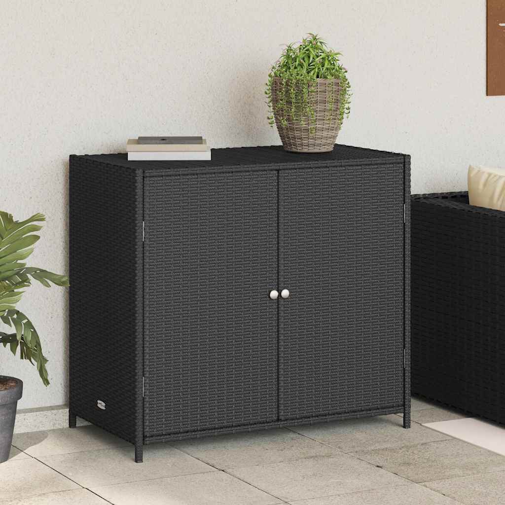 Outdoor Garden Storage Cabinet – Waterproof Rattan Design”