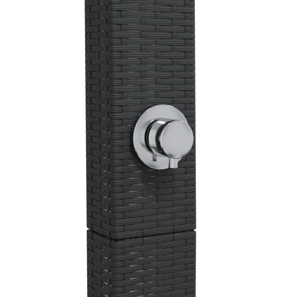 Garden Shower 50x Poly Rattan and Acacia Wood